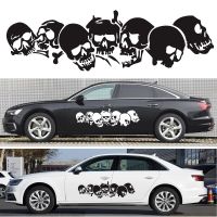 2PCS Skull Cover Vinyl Decal Large Graphic Side Door Modification Decorative Skulls Stickers For Trucks Car Window Funny Decals