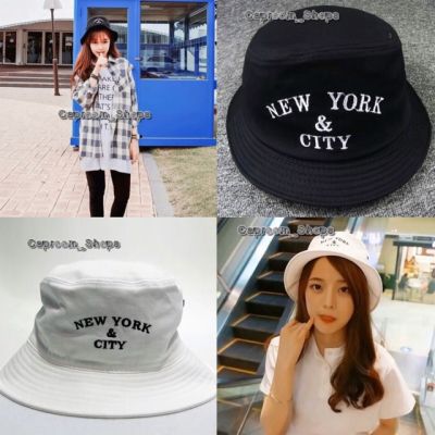 Bucket_Newyork&City หมวกบักเก็ต หมวกกันแดด Hat_หมวกแฟชั่นสไตล์เกาหลี พร้อมส่ง