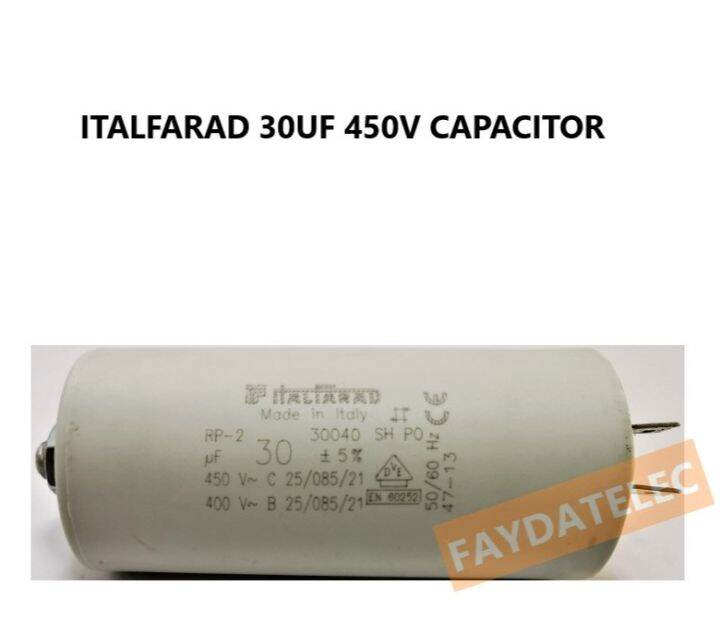 ITALFARAD 30UF 400V/450V RUNNING CAPACITOR | Lazada