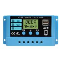 Solar Charge Controller 12V/ 24V Solar Panel Regulator with Adjustable LCD Display Dual USB Port Timer Setting PWM Auto Parameter gorgeous