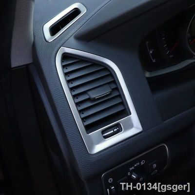 ☃♙✙ gsger Aço inoxidável Car Dashboard Side Ar Condicionado Tomada Ventilação Tampa Guarnição para XC60 2009-2017 LHD Inner Acessórios