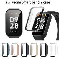 เคสสำหรับ Redmi Smart Band 2เคสกระจกเทมเปอร์ป้องกันหน้าจอ PC กันกระแทกรุนแรงกรอบฝาครอบ2023การออกแบบแฟชั่นใหม่