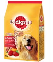 PEDIGREE® Dog Food Dry Adult Beef and Vegetable Flavour เพดดิกรี®อาหารสุนัขชนิดแห้ง แบบเม็ด สูตรสุนัขโต รสเนื้อวัวและผัก 3กก. 1 ถุง