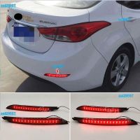 CSCSNL ไฟท้ายกันชน LED 1ชุดสำหรับ Hyundai Elantra 2012 2013 2014ท้ายไฟตัดหมอกเบรกสะท้อนแสง