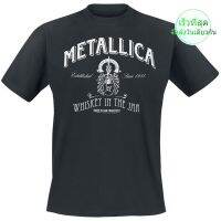 เสื้อยืดคอกลมเสื้อยืดผ้าฝ้าย พิมพ์ลาย Metallica Whiskey In The Jar Heavy Metal สีดํา สําหรับผู้ชาย DS32W366 TY5GF1ER34017 S-5XL