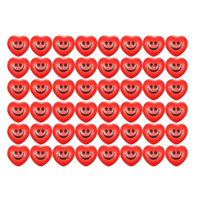 48Pcs Smiling Face Love Pressure Ball Heart Smile Face Stress Balls for Valentine Party