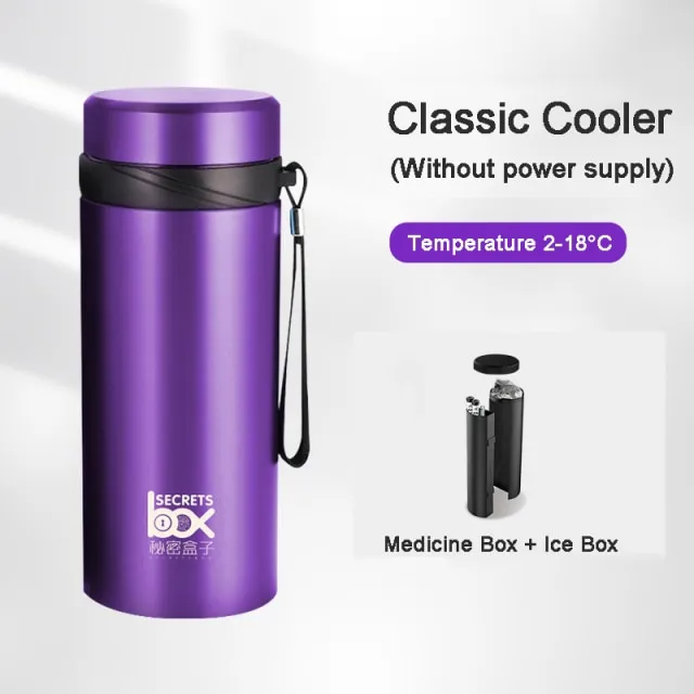 Cooler Portable Mini Refrigerator Cooler Travel Cooling Case 220V USB Cable Vacuum Bottle