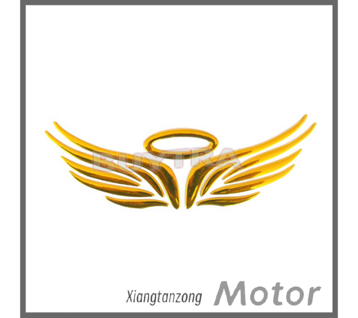 xiangtanzong-โลโก้รถบรรทุกออโต้ปีกนางฟ้า3มิติสติ๊กเกอร์ตกแต่งตรารถยนต์3สี