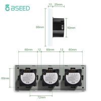 Ygdgs Bseed สวิตช์ชัตเตอร์แบบสัมผัสผ่าน Wifi สวิตช์ผนังตาบอดอัจฉริยะสามดวงระดับการควบคุมด้วยแอป TUYA อัจฉริยะระดับคริสตัลไร้สาย