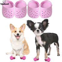 Studyset IN stock 2pcs Pet Summer Sandals With Anti-slip Sole Waterproof Breathable Comfortable Dog Shoes