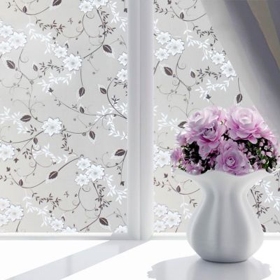 45x100cm Frosted Opaque Glass Window Self-adhesive Privacy Vinyl Stickers Anti UV Tint Film