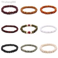 ZIMNO Harajuku E Girl Boy Goth Finesse Accessories Prayer Beads Charm Bracelets for Women Wood Beads Couple Bracelet Bangle Gift