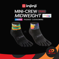 INJINJI MINI CREW TRAIL SPECTRUM (UNISEX) ถุงเท้า 5 นิ้ว ถุงเท้าวิ่งเทรล เหนือข้อ แบบหนากลาง