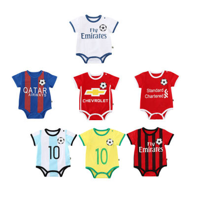 Sport Style Baby Soccer Jersey Soft Boy Baby Sleepwear For Newborns Jumpsuit Toddler Baby Bobysuit Casual Infant Clothing