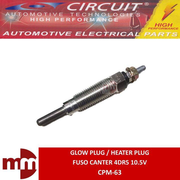 CIRCUIT Glow Plug / Heater Plug for FUSO CANTER 4DR5 10.5V (SOLD PER