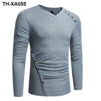 New men leisure long-sleeved inclined 1501 - T23 button design