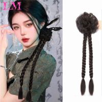 Wig braid female ponytail new Chinese style hair knitting han suit ancient style natural Fried Dough Twists long b