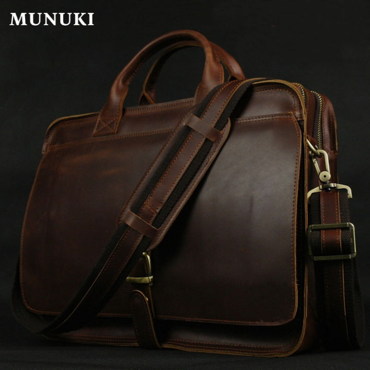 munuki-กระเป๋าใส่เอกสารหนังแท้สำหรับผู้ชาย-กระเป๋าหนังแท้หรูหรากระเป๋าใส่เอกสารกระเป๋าหนังกระเป๋าใส่แล็ปท็อปกระเป๋าเอกสารขนาด14นิ้วกระเป๋าทำงานกระเป๋าไฟล์กระเป๋าโท้ทกระเป๋าใส่เอกสารสะพายไหล่กระเป๋าถือ