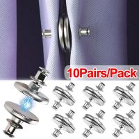 10 Pairs Magnetic Curtain Button Nail Free Detachable Window Screen Close Magnet Buckle Holders Adjustment Curtain Close Clips