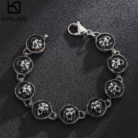 Kalen Punk Rocker Animal Head Chain celet Men 316L Stainless Steel Male Jewelry Mens Ghost celets &amp; Bangles On Hand Gift