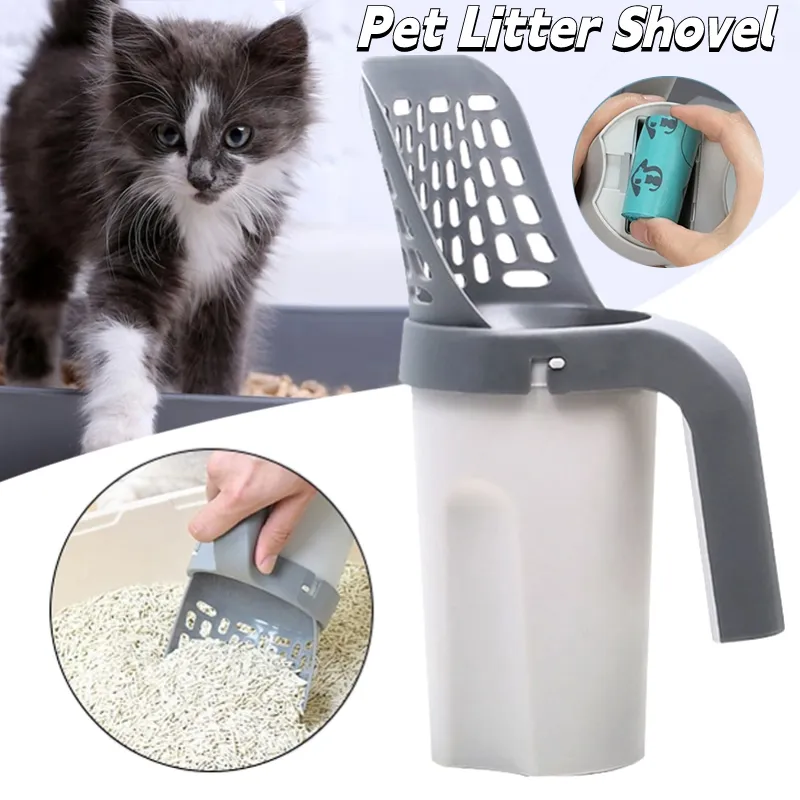 Cat Litter Shovel Scoop with Refill Bag For Pet Filter Clean Toilet Garbage  Picker Portable Cat Supplies Self Cleaning | Lazada PH