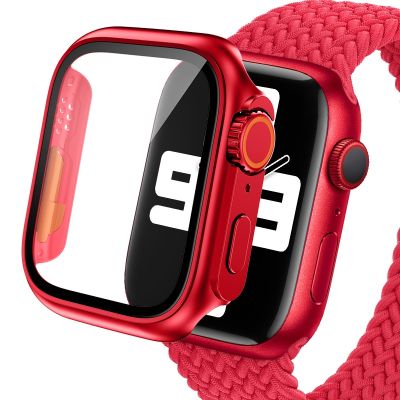 PC Firm Cover for Apple Watch Case 40mm 41mm 45mm 44mm Glass Appearance Upgrade 49mm Turning into ultra For iWatch8 7 es 6 5 4