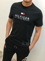 Tommy Hilfiger Tommy เสื้อยืดแขนสั้นคอกลมผ้าคอตตอน,แฟชั่นผู้ชายขนาดใหญ่ใหม่9542