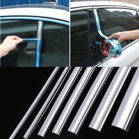 Chrome Molding Trim Car Door Protector สติกเกอร์แถบกันชนย่างรถ Anti-Collision เทปขอบประตู Guard แผ่นสติกเกอร์สดใส-iodz29 shop