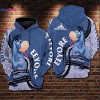 2023 style  Winnie the Pooh Eeyore men  3D Print High quality Fleece Zipper/ Hoodies parent- clothing Pullover Tops，can be customization