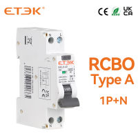 LIG ETEK RCBO Type A ตัวตัดวงจรโดยอัตโนมัติที่เหลือ6KA 1P + N 2P 16a โค้ง20a ที่มี EKL9-40 30mA ป้องกันกระแสเกิน