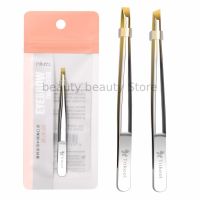 ♣  Eyebrow Tweezer Flat/Slant Tip Stainless Steel Face Hair Removal Makeup Tool Multifunction False Eyelashes Eyebrow Trimming