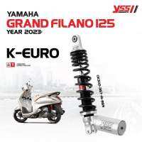 YSS โช๊คแก๊ส K-Euro สปริงดำกระปุกนอน รุ่น Yamaha Grand Filano ความสูง 315มม. [ โช๊ค YSS แท้ ประกันโรงงาน 1 ปี ]