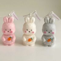 Ins 3D Rabbit Silicone Mold Bunny Aromatherapy Plaster Mold Candle Mold Easter Home Decoration Manual DIY Wax Molds