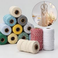 【YD】 100M/Roll Cotton Cord Twine Colorful Crafts Macrame String Textile Wrapping Wedding