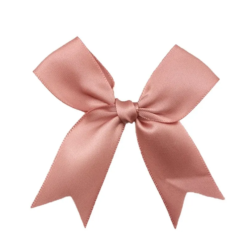 50pcs) 1 inch 25mm fresh pink ribbon bows Polyester Satin Bow