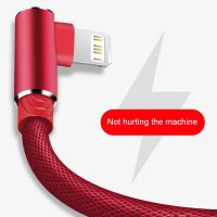 90 Degree Fast Charging USB Cable For iPhone 11 12 13 Pro Max X XR 6s 7 8 SE iPad Lead Mobile Phone Cord Data Charger Wire 2m 3m