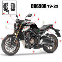 Allotmark สำหรับ Honda CB650R CB 650RR CBR 650 2019 2020 2021ฝาปิดท่ออากาศบริสุทธิ์แบบไม่ทาสี,อุปกรณ์เสริมตะแกรงตาข่ายสำหรับย่างมอเตอร์ไซค์