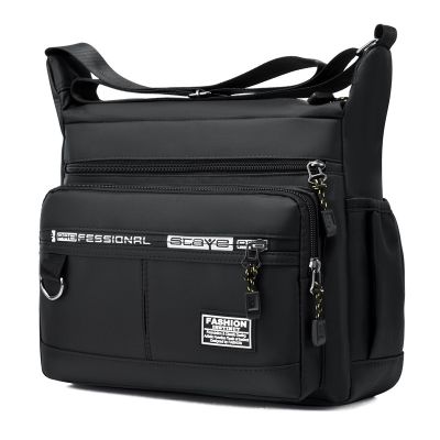 Men Single Shoulder Bags Casual Crossbody Bag Waterproof Male Business Outdoor Travel Solid Color Zipper Messenger Bags Hot Sale