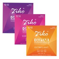 ZIKO DP ซีรีส์1ชุดกีตาร์โปร่ง Sts 1St-6Th 010-048,011- 050,012-053นิ้วสายฟอสเฟอร์ทองแดงแกนโลหะผสมหกเหลี่ยม