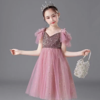 LittleQueenOfficial ชุดเจ้าหญิงสำหรับเด็กผู้หญิง,ชุดราตรีเสื้อคลุมพิธีการคอสตูม Fille Tutu ฟูฟ่อง1BD0452เสื้อผ้าชุดงานพร็อม