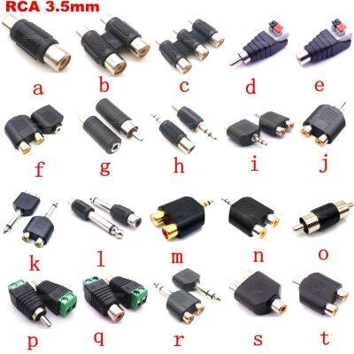 1 pcs 6.5mm male to 3.5mm Audio Stereo Jack Female To 2 RCA Male Audio Jack Connector Adapter Converter for Speaker