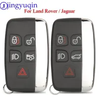 Jingyuqin 5Buttons Keyless Entry Car Key Shell Fob สำหรับ Land Rover LR4 สำหรับ Range Rover Sport Aurora สำหรับ Jaguar XJ XJL XF