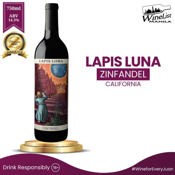 Lapis Luna Zinfandel, California USA, Red Wine 750ml | Lazada PH