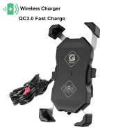 Crossfox Bicycle Motorcycle USB Quick Charge QC3.0 &amp; Wireless Qi 4.7-7 Inch Phone Holder For Samsung Galaxy A12 A13 A14 A53