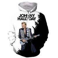 เสื้อยืด Johnny Hallday ฟรายเดย์พิมพ์ลาย3D แฟชั่นสำหรับผู้หญิงสำหรับผู้ชายเสื้อมีฮู้ดเสื้อสเวตเชิ้ตเสื้อกั๊กเสื้อ Ping