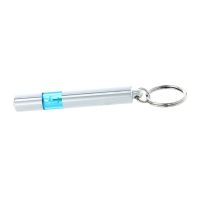 TH Shopping Cylinder Shape Blue Silver Tone Car Static Eliminatic Keychain