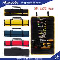 Manooby 1Pcsมัลติฟังก์ชั่ผ้าใบในทางปฏิบัติReelชุดเครื่องมือถุงเครื่องมือช่างไฟฟ้า