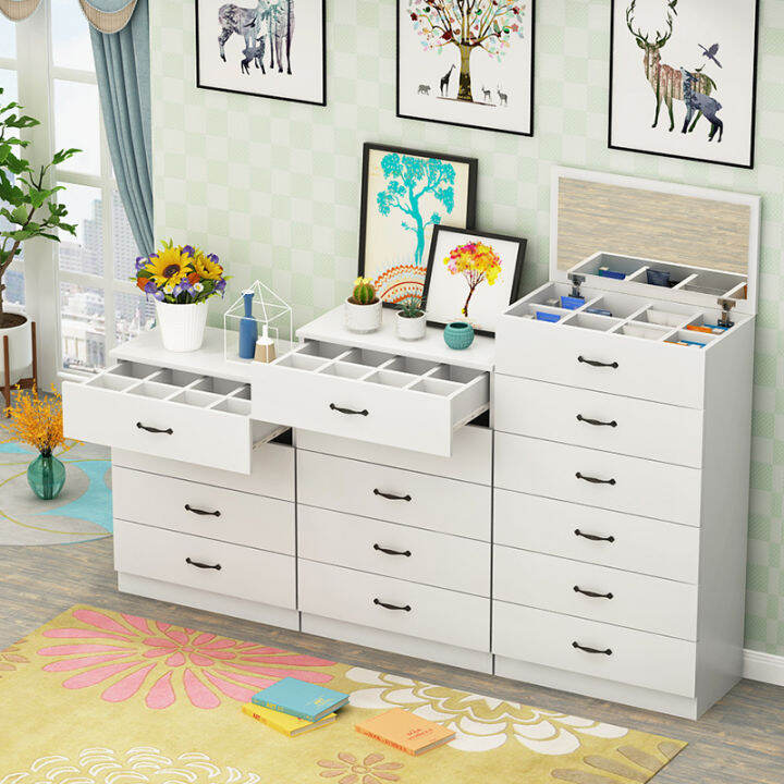 Post simple modern white fourchest kitchen storage chest locker