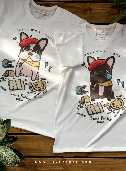 french-bulldog-welcome-home-t-shirt-เสื้อยืดลายหมาเฟรนช์บูลด็อก