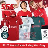 shot goods SFS Top Quality 22-23 LFC Liverpool Jersey Soccer Football Jersey Jersi T-shirt Sports Loose Fans Version Home Away S-5XL